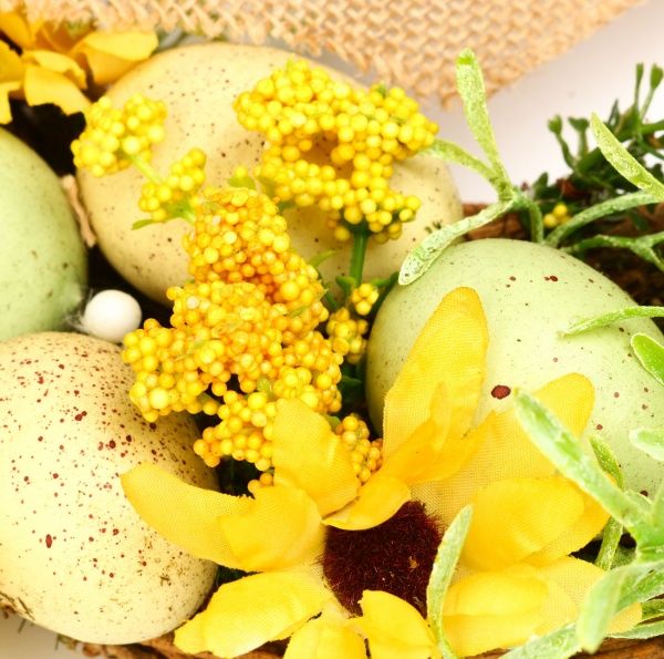 Венок пасхальный подвесной с яйцами FK19A004P