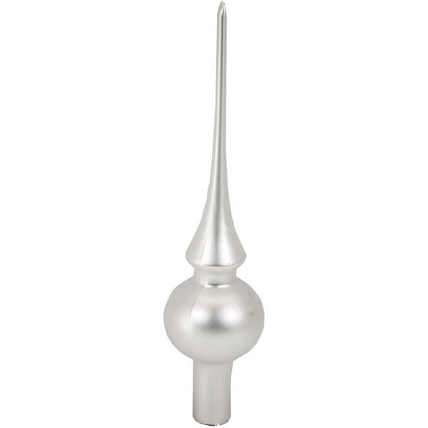 Верхівка для ялинки срібна матова 50 мм