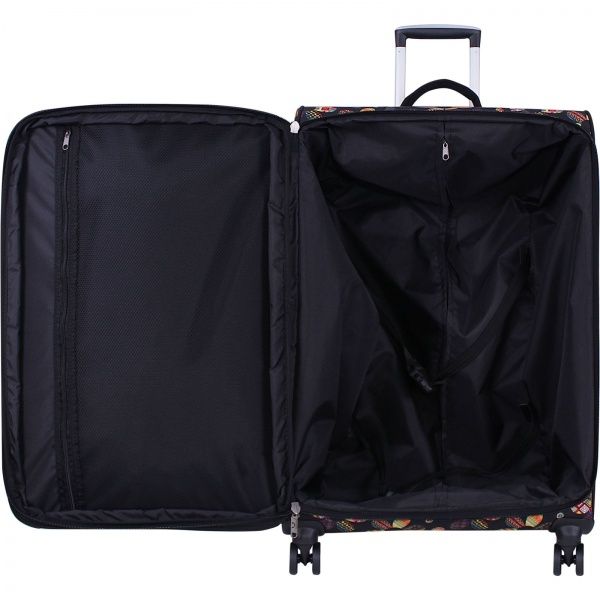 Чемодан Bagland Леон 90 л черный с рисунком 731 (0037966274) 