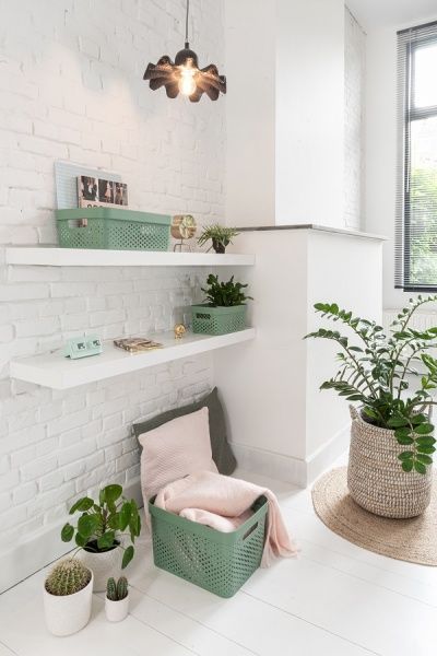 Корзина универсальная пластиковая Curver 245853 Infinity 11 л зеленая 140x360x270 мм