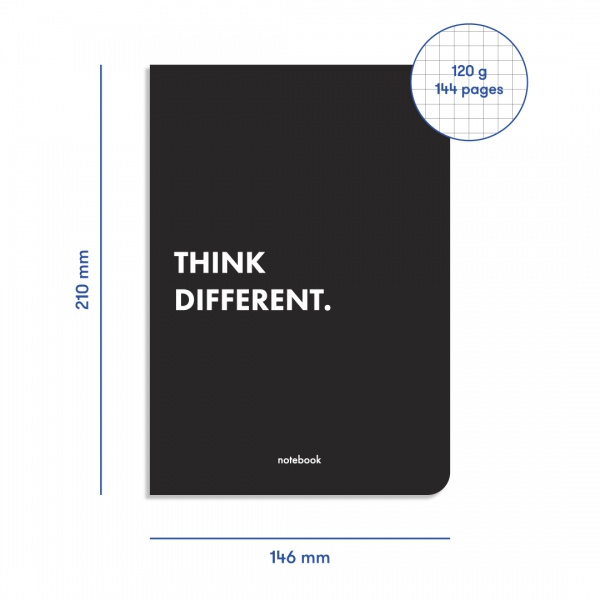 Блокнот Think Different чорний Orner