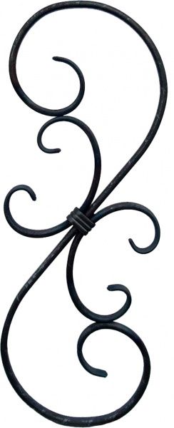 Орнамент кованый Виньетка 150x400 мм 12x6 мм(20/5)