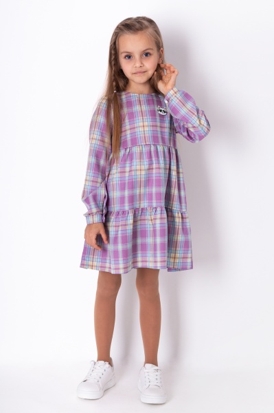 Платье Mevis хлопок 6606241 р.134 фиолетовый 