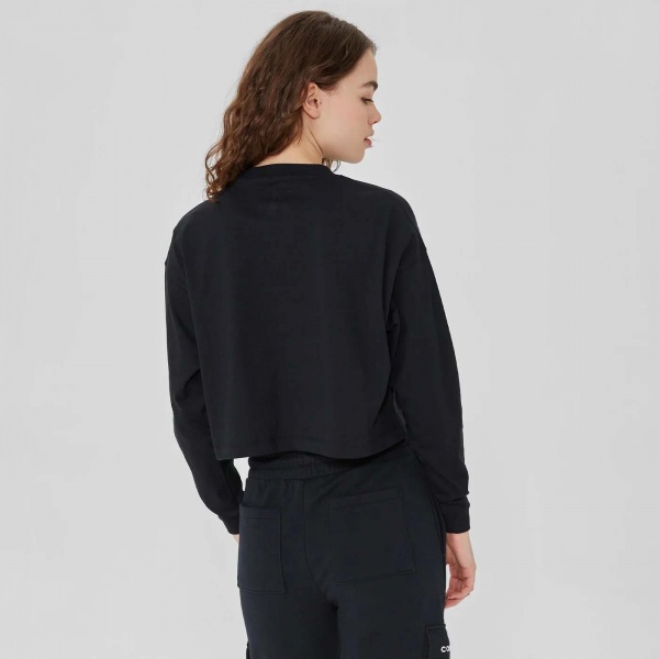 Свитшот Converse FASHION CROP LS POCKET TOP 10024528-001 р. M черный