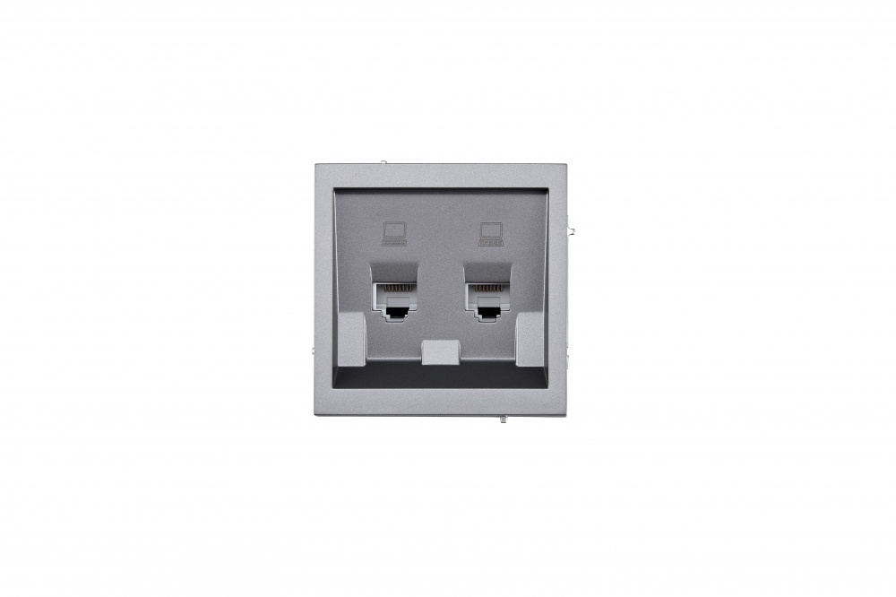 Механизм розетки компьютерная HausMark Juna IP20 серый 7041-3588-141