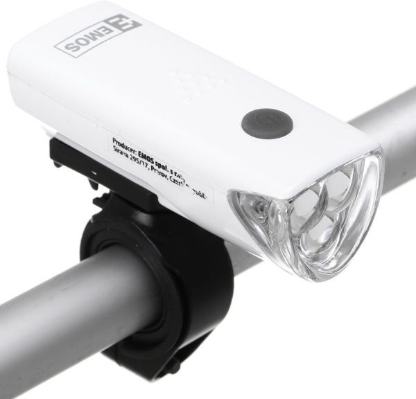 Фонарь велосипедный P3914-1 белый 