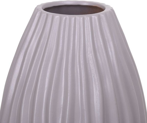 Ваза керамическая серая Stripe, 16.5х34 см