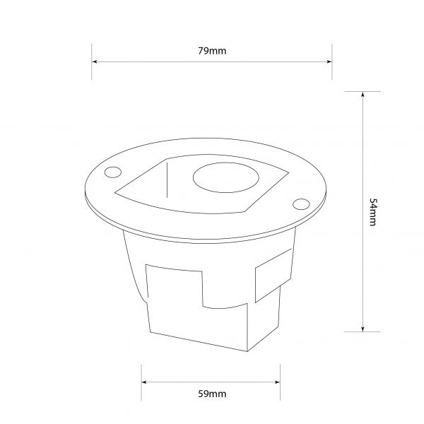 Підсвітка для сходів та фасаду Светкомплект LED ST 7954 3 Вт чорний 