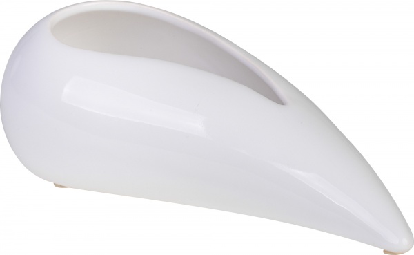 Кашпо Eterna SC 10x15x6,5 см 1309-6,5 фигурный белый 