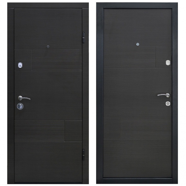 Двері вхідні Міністерство дверей Оптима венге сірий горизонт 2050х860 мм праві
