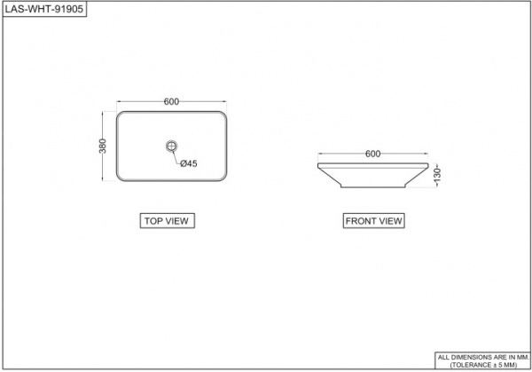 Умывальник Jaquar Laguna LAS-WHT-91905