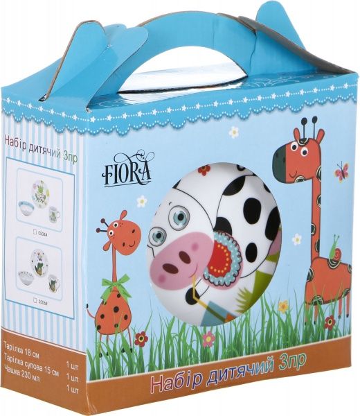 Набор детской посуды Cow 3 предмета