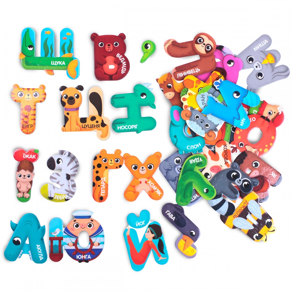 Азбука на магнитах Vladi Toys Чудо-буквы. Азбука VT5411-18