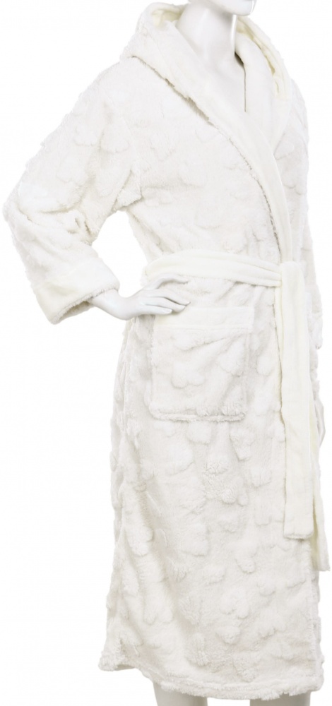 Набор La Nuit халат женский с капюшоном и носками Geneve р. L айвори
