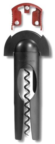 Штопор 7.6924 черный с резаком для фольги Victorinox