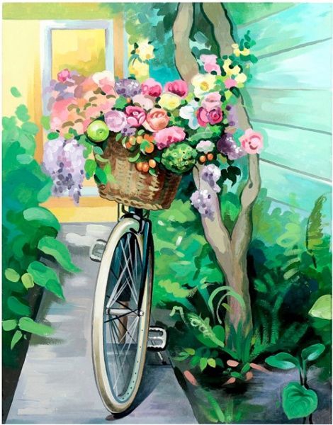 Розмальовка за контурами Велосипед Rosa Start 