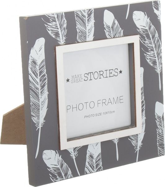Рамка для фото Пір'я 10x10 см сірий 