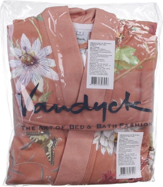 Халат махровий Vandyck жіночий Charlotte р. XL цегляний 