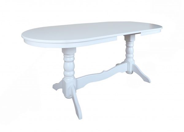 Стол обеденный Сейм 1600(2000)х900 мм белый мат 