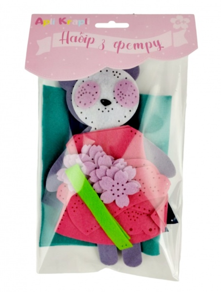 Набор Apli Krapli Сшей сам игрушку из фетра Панда ЗІ-04