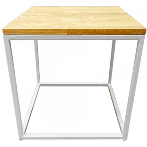 Стол журнальный Элит-1 белый/дуб 28114 500x450x450мм Метал Арт 