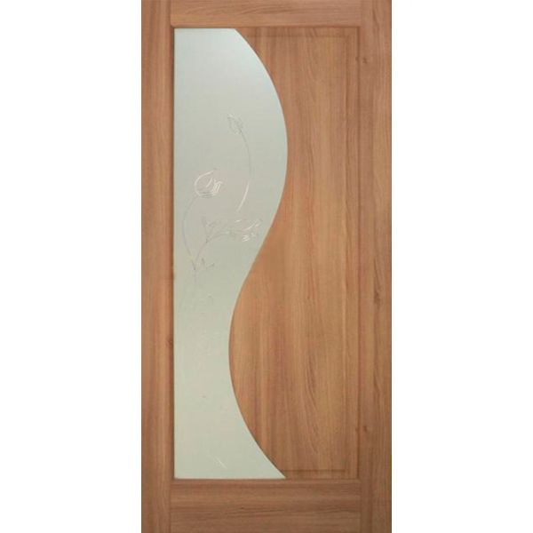 Дверне полотно ОМіС Ельза 60 см дуб золотий зі склом