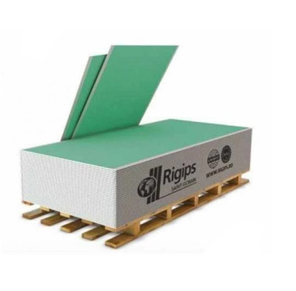 Гипсокартон влагостойкий Rigips 2500x1200х12,5 мм 