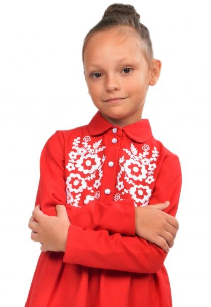 Платье Эдельвика 116 красный 168-19/00 