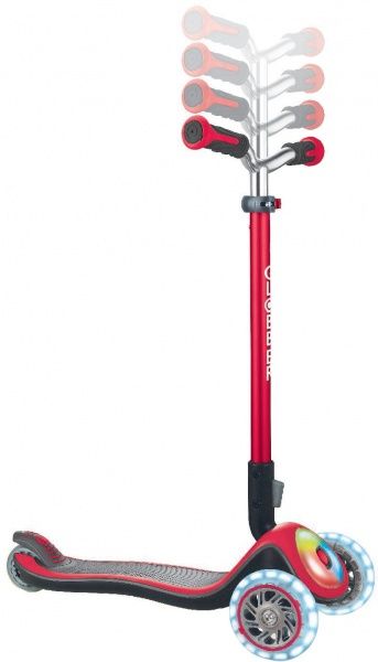 Самокат Globber Elite Prime с подсветкой красный 444-802 