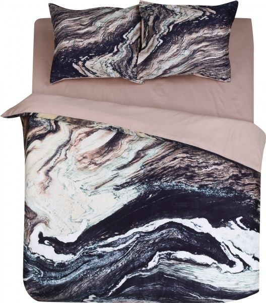Комплект постельного белья Exclusive Stone 1,5 черно-серый La Nuit 