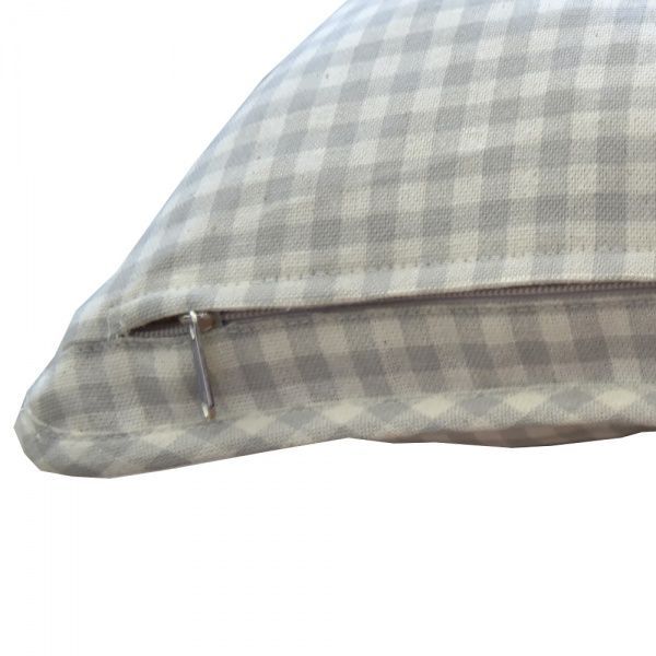 Подушка декоративна Bella 45x45 см сірий в клітинку Прованс 