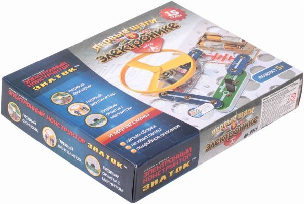 Конструктор Знаток Первые шаги в электронике (15 схем А) REW-K060