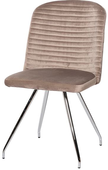 Стілець обідній Домінік X-2041RG 470х545х840 мм хром/капучино