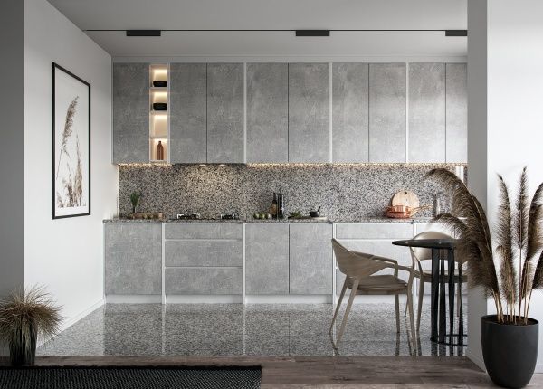 Шкаф верхний МС Идея Лофт В 40/105/31,6 бетон Грейд