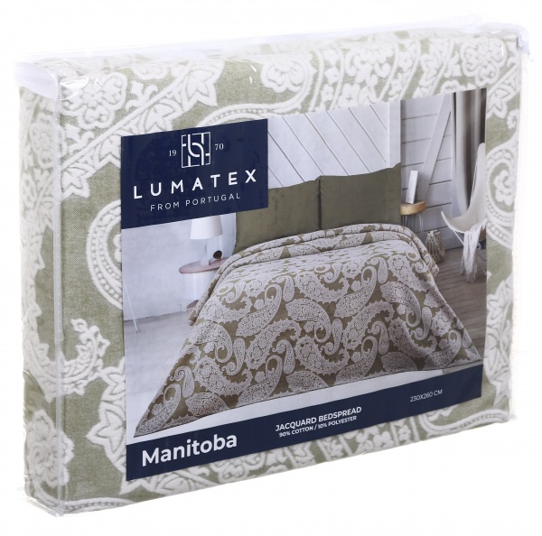 Покрывало Manitoba 230x260 см lumatex оливковый 