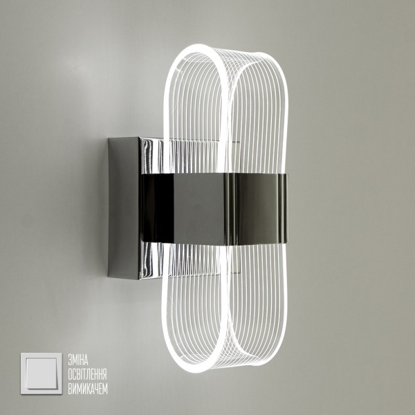 Бра Luminaria 1x12 Вт прозрачный/хром LUMIERA SQUARE 12W S CHROME 