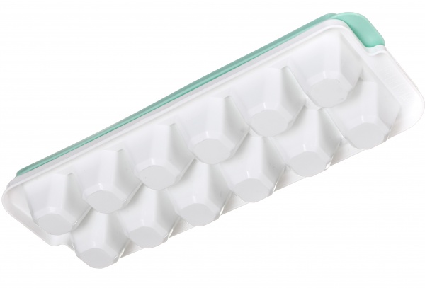 Форма для льда с крышкой и клапаном белый с желтым