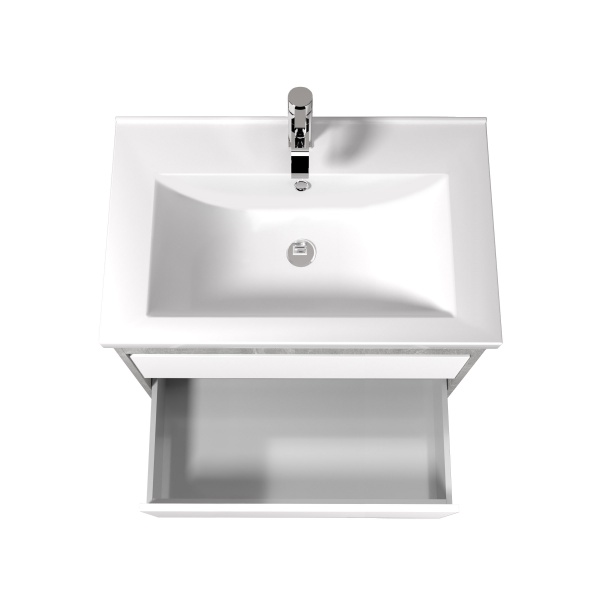 Тумба Мойдодыр Polo Loft 70-U с умывальником Cosmo 70 напольная/подвесная