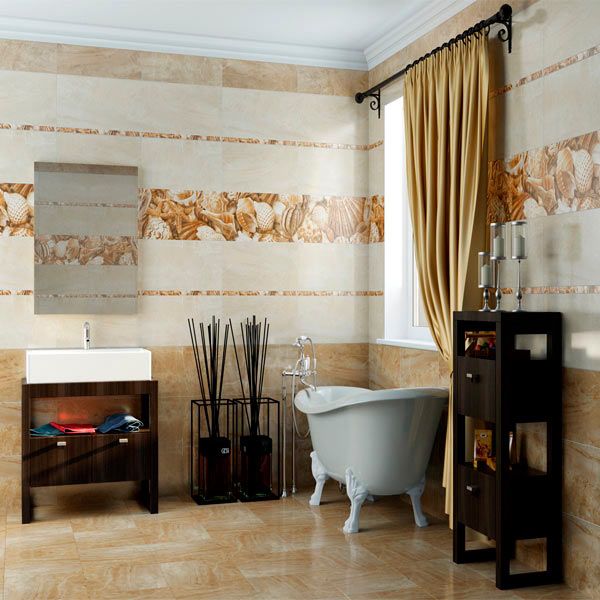 Бордюр Golden Tile Sea Breeze Fresh Е11461 30x600 мм бежевий