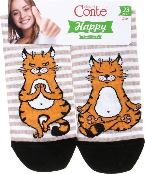 Шкарпетки Conte HAPPY 17С-21СП 125 р. 23 бежевий 1 шт. 