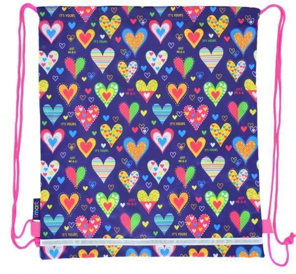 Сумка-мішок Smart SB-01 Hearts 40x35 см карамельне яблуко (555218) 