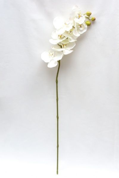 Квітка штучна Орхідея 72 см біла 630331