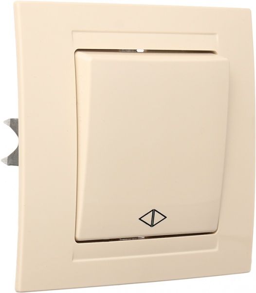Выключатель перекрестный одноклавишный Gunsan Moderna без подсветки 10 А 220В кремовый MD 29 12 135