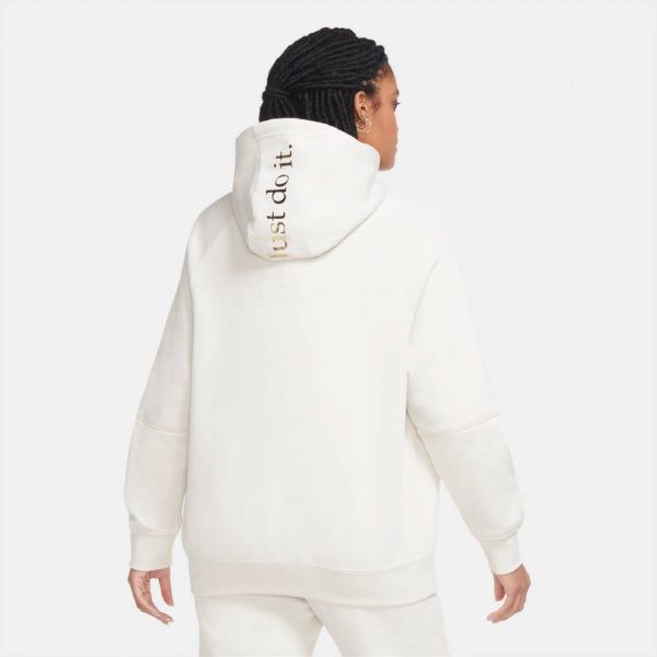 Джемпер Nike W NSW ICN CLSH HOODY FLC OS DC0652-104 р. L бежевий