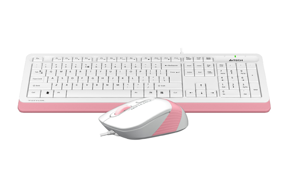 Комплект клавіатура + миша A4Tech F1010 (Pink) Fstyler USB 