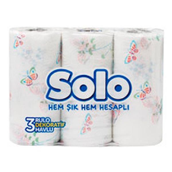 Рушники паперові Solo Decor білі 3 шт