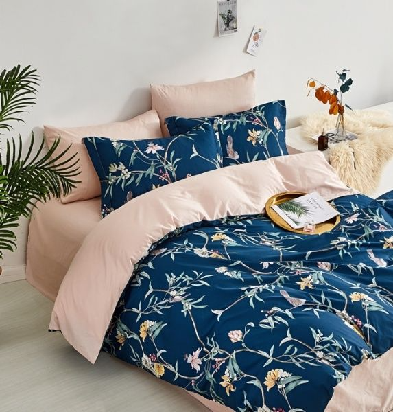 Комплект постельного белья семейный Y20992M синий Word of Dream