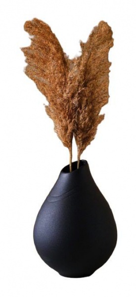 Ваза керамическая Nana ceramics Пайрус 28 см черный муар 