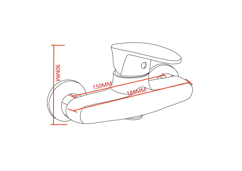 Змішувач для душу Silver VEGA PL SLHO0751CR