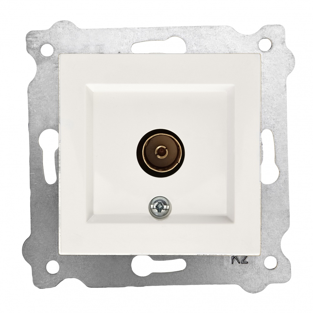 Механизм розетки TV проходная без заземления EXEN Karell IP20 белый 290-000103-257